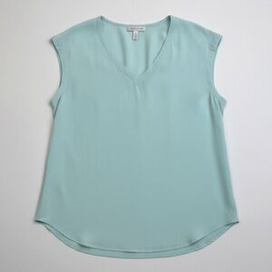 Chaser Silk Top Aqua Blue Size Medium